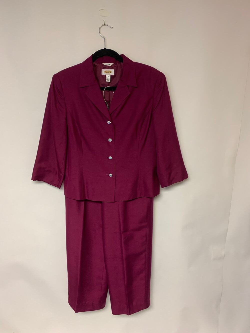 Talbots Silk Pant Suit Vintage Elegant Sophisticated Classic Womens SZ 12P